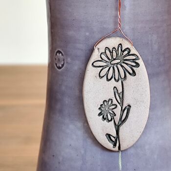Birth Flower Pottery Gift Handmade Vase Birth Month, 4 of 9