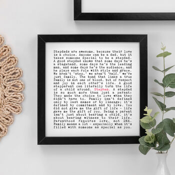 Stepdad Quotes Gift Print, 4 of 10