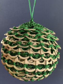 Christmas Tree Bauble Decoration Hand Made Ring Pulls, 10 of 12