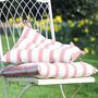 Cranberry Red Stripe Tie On Garden Seat Pads, thumbnail 1 of 8