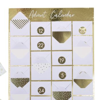 Mini Envelope Gold Foil Advent Calendar, 2 of 2