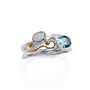 Blue Topaz And Opal Gemstone Ring, thumbnail 4 of 7