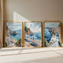 Set Of Three Santorini, Greece Watercolour Art Prints, thumbnail 7 of 9