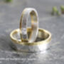 18ct Yellow Gold And Sterling Silver Wedding Band, thumbnail 6 of 6