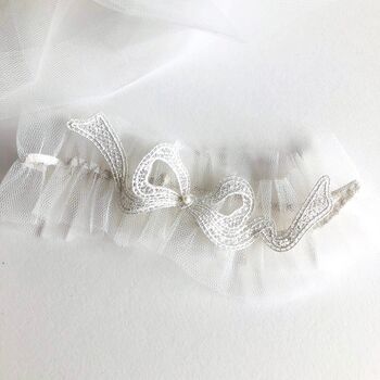 Bow Tulle Wedding Garter, 8 of 8