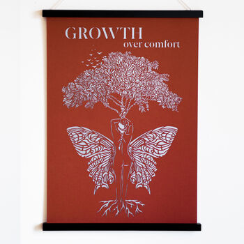 Inspirational 'Growth' Red Papercut Wall Art, 3 of 9
