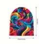 Soft Chemo Headwear Beanie Hat Bandana Bright Swirls, thumbnail 7 of 7