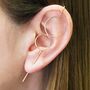 Rose Gold Plated Silver Double Hoop Ear Cuff Earring, thumbnail 2 of 7