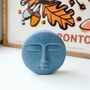 Eid Gift Moon Face Midnight Blue Soy Wax Candle, thumbnail 1 of 2