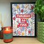 Feminist Floral Typographic Print, thumbnail 6 of 7
