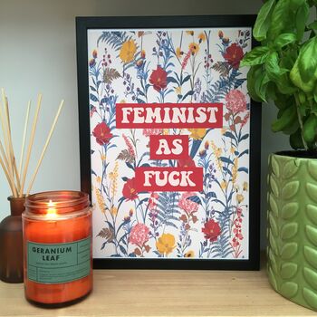 Feminist Floral Typographic Print, 6 of 7