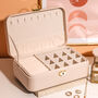 Personalised Large Heart Name Cream Jewellery Box Gift For Her, thumbnail 3 of 6