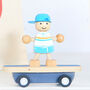 Pull Back And Go Skateboarder Toy And Personalised Bag, thumbnail 2 of 4