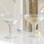 A Pair Of Champagne Coupes With Etched Stars, thumbnail 2 of 3