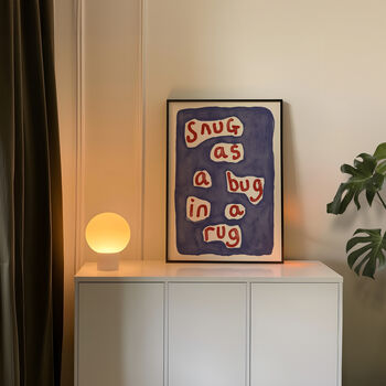 Snug As A Bug In A Rug Nursery Print, 10 of 11