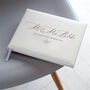 Modern Script Leather Guest Book, thumbnail 2 of 7