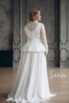 Floor Length Bridal Skirt With Pockets – Crepe, Satin Or Chiffon, 11 of 12