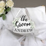 Personalised The Groom Wooden Hanging Decoration, thumbnail 5 of 5