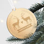 Christmas Bauble For Couple Gold Stag, thumbnail 2 of 4