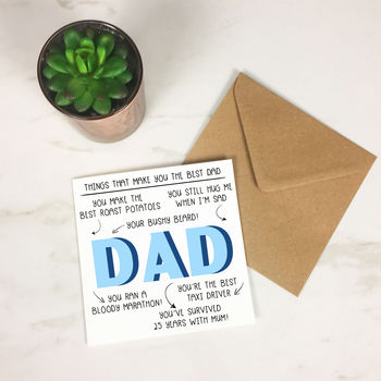 Personalised 'Things That Make You Dad/Daddy' Card, 3 of 7