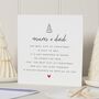 Personalised Poem Christmas Card For Mum And Dad, thumbnail 1 of 7
