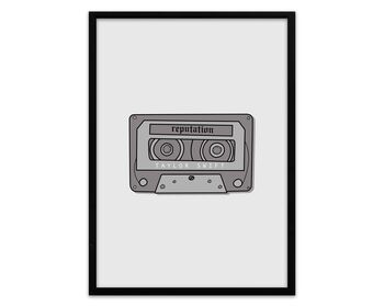 Taylor Swift Reputation Inspired Cassette Print, 4 of 5