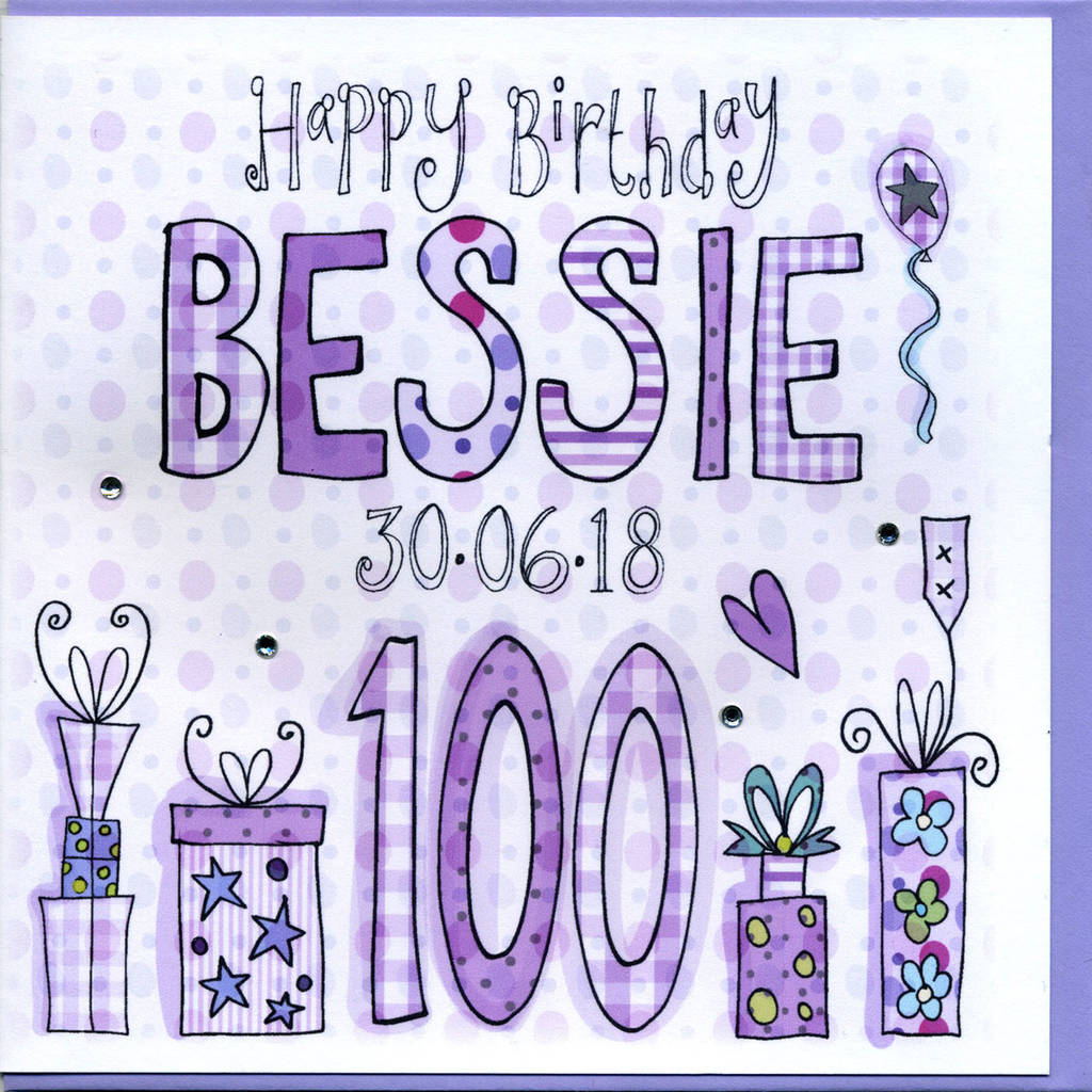 100th Birthday Card By Claire Sowden Design