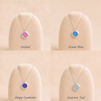 Stainless Steel Crushed Opal Living Locket, 3 of 5