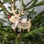 Personalised Baby's 1st Christmas 2023 Wooden Reindeer, thumbnail 11 of 12