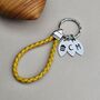 Personalised Yellow Leather Keyring, thumbnail 1 of 5