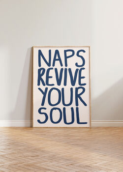 Naps Revive Your Soul Bedroom Wall Art Print, 9 of 10