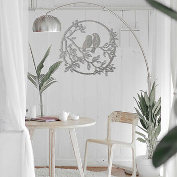 Birds On Branch Circular Wooden Elegance For Rooms, 5 of 11