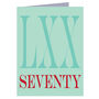 Mini Roman Numerals Seventy Card, thumbnail 2 of 5