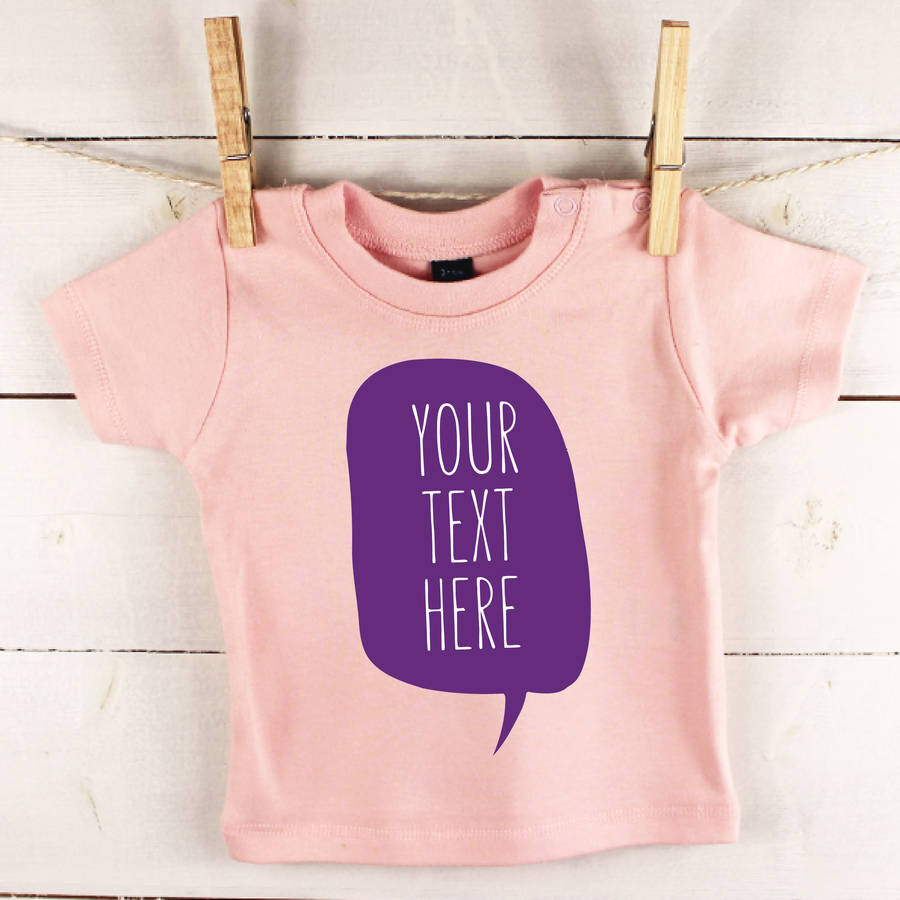 Personalised Speech Bubble Baby T Shirt By Lovetree Design