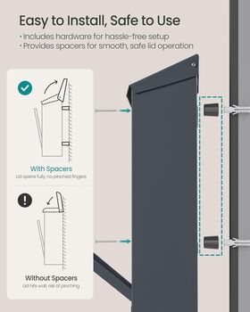 Wall Mounted Post Box With Lock And Nameplate, 6 of 7