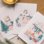 Set Of Three Cosy Christmas Scene Cards, thumbnail 1 of 9