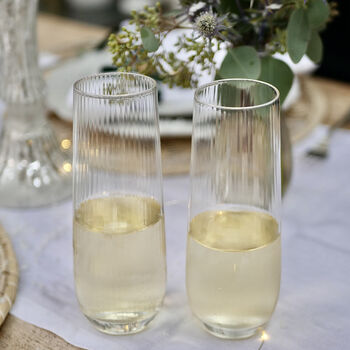 Pair Of Biba Retro Stemless Champagne Flutes, 6 of 6