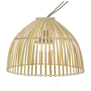 Rechargeable LED Natural Woven Pendant, 6 of 6
