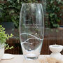 Personalised Tapered Spiral Barrel Vase With Crystals, thumbnail 1 of 9
