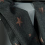 Woven Steel Grey Copper Star Scarf, thumbnail 2 of 5
