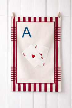 Personalised Alphabet Linen Tea Towel, 3 of 12