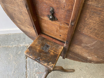 19th Century Antique Oak Round Tilt Top Table, 7 of 10