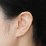 Raw Diamond Stud Earrings In Oganic Shapes, thumbnail 2 of 3