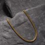 Mens Gold Plated Chain 3mm Gold Cuban Link Chain, thumbnail 6 of 11