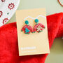 Mismatched Cosy Christmas Jumper Earrings, thumbnail 1 of 3