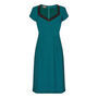 Corina Dress In Emerald Crepe, thumbnail 2 of 4