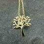 Tree Of Life Gold Tone Pendant Necklace, thumbnail 3 of 5