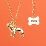 French Bulldog Sterling Silver Gold Plated Necklace, thumbnail 1 of 9