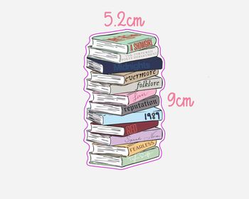 Taylor Swift Album Book Stack Sticker Inc Showgirl, 2 of 2