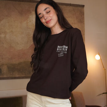 Bourbon Biscuit Fan Club Slogan Sweatshirt, 4 of 5